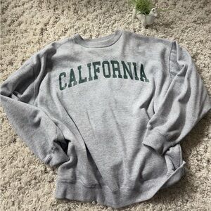Grey Brandy Melville like Reflex California crewneck sweatshirt